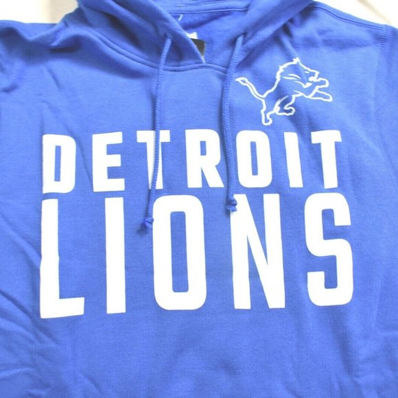 NFL Team Apparel Mens Detroit Lions Pullover Hoodie New With Tags - Picture 2 of 2